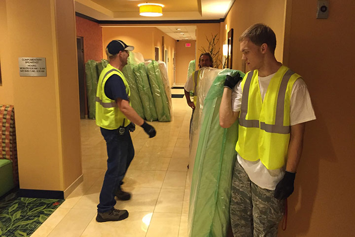 Logistics and Operation Management, Installation and Recycle/Repurpose Old Mattresses for Hotels by Hotel Mattress Replacement a leading national hospitality mattress and box springs replacement and recycle service based in Kansas City Missouri.
